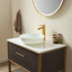 Circular Vessel Bathroom Sink without Faucet, White