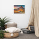 Sunset at Alpine Mountain Pass Rural Landscape Photo Wall Art Print, 18" X 24"