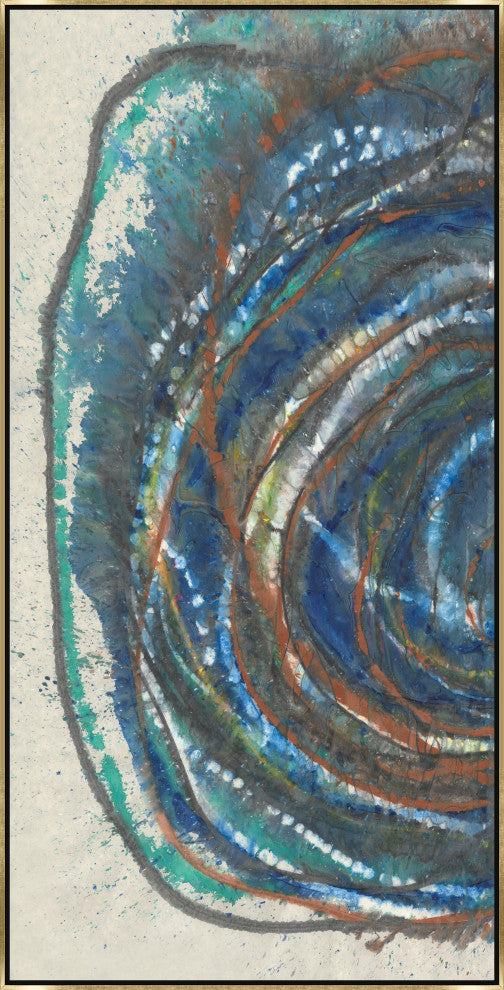 24x48 All Mixed Up I, Framed Artwork, Gold