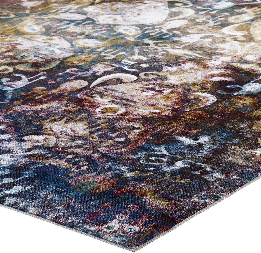 Success Jayla Transitional Distressed Vintage Floral Moroccan Trellis 5x8 Rug