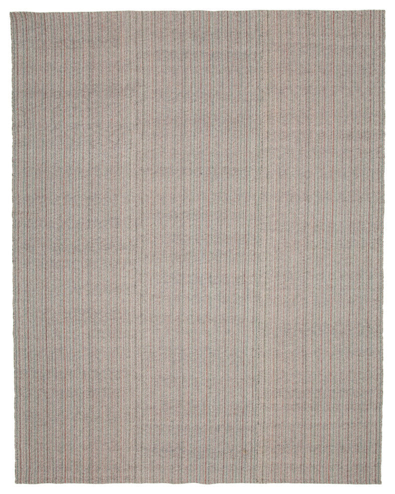 Rug N Carpet - Handmade Turkish 9' 11'' x 13' 1'' Modern Design Wool Kilim Rug