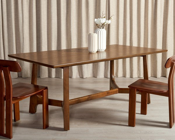 Safavieh Couture Adelee Wood Rectangle Dining Table Medium Oak