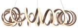 JONATHAN Y Lighting JYL7208 Cursive 24"W LED Ring Chandelier - Coffee