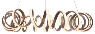 JONATHAN Y Lighting JYL7208 Cursive 24"W LED Ring Chandelier - Coffee
