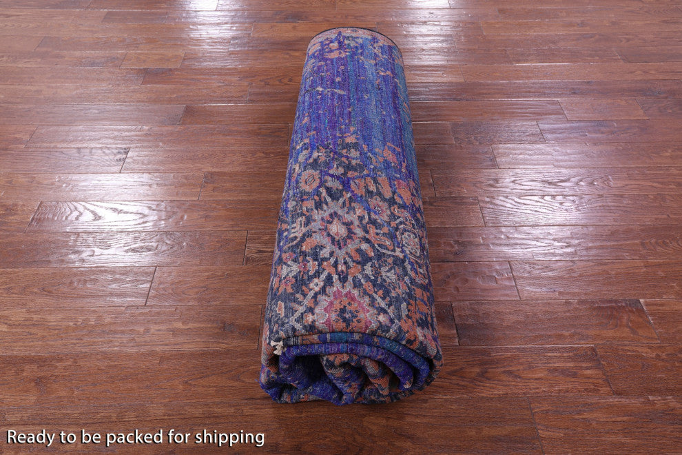 8' 2" X 9' 11" Modern Fine Serapi Hand Knotted Wool & Silk Rug - Q13502