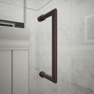Unidoor Plus 57"Wx30 3/8" DFrameless Hinged Shower Enclosure, Oil Rubbed Bronze