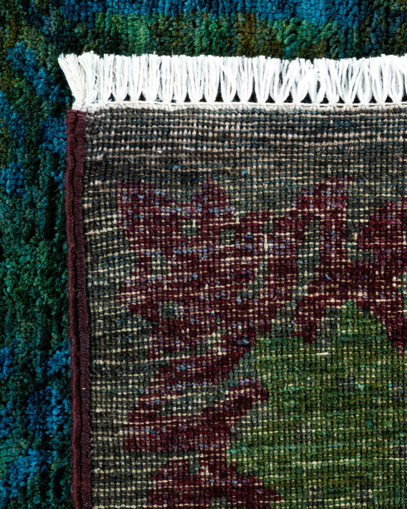 Suzani, One-of-a-Kind Handmade Area Rug Gray, 12' 2" x 11' 9"