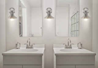 June Metal Shade Sconce, Nickel, 1-Light