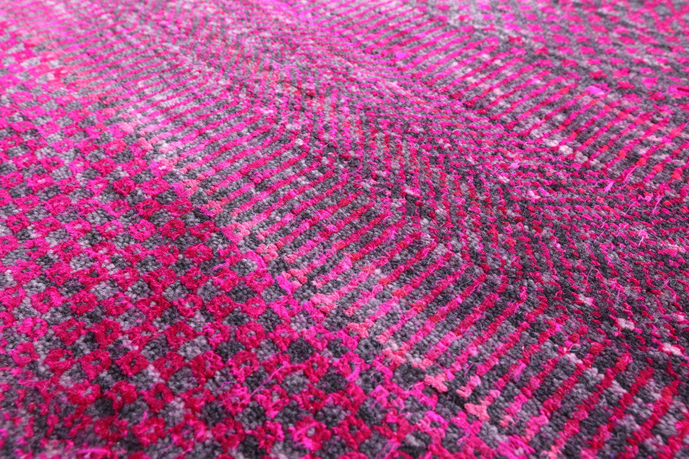 Super Savannah Gabbeh Wool and Silk Handmade Runner Rug 2' 6" X 18' 3" Q6885