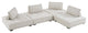Saunter Tufted Fabric Fabric 4-Piece Sectional Sofa Beige -5208