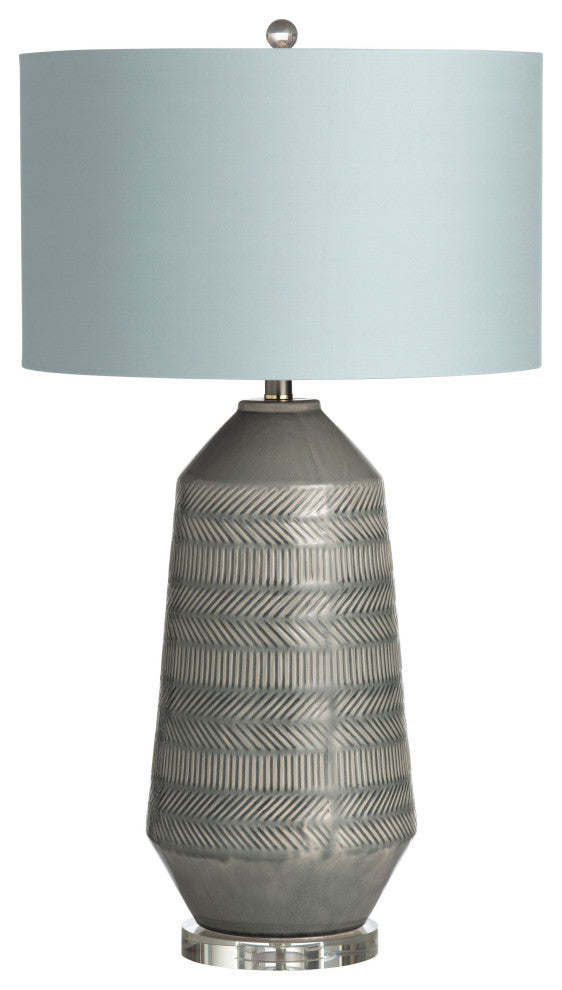 Sherie 3-Way Ceramic Table Lamp, Grey