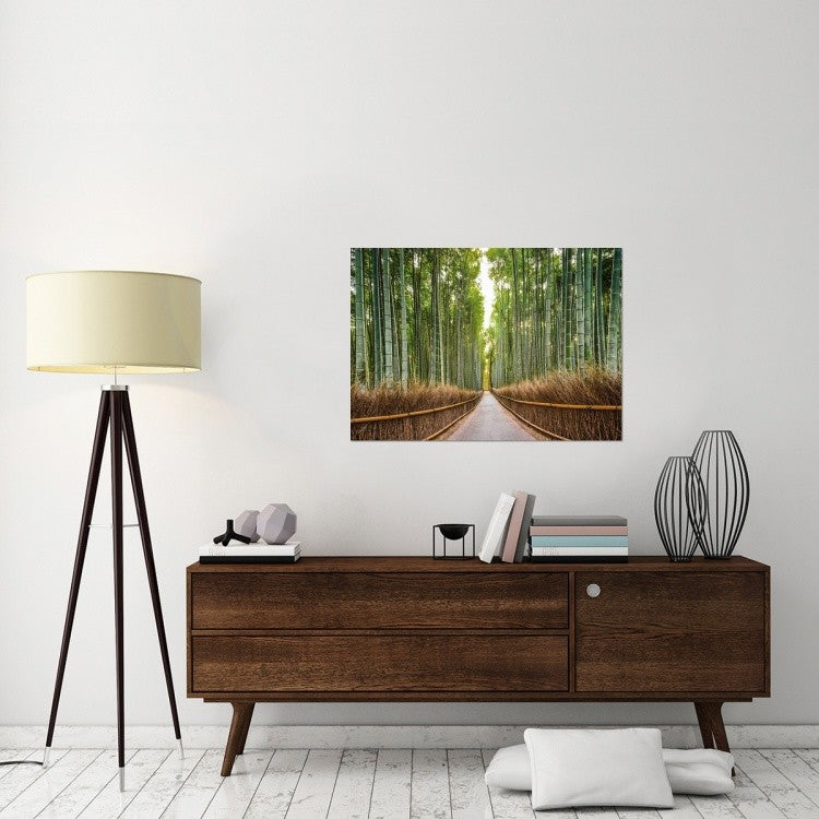 "Bamboo Forest, Kyoto, Japan" Stretched Canvas Giclee by Pangea Images, 40x28"