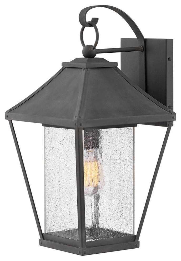 Hinkley Palmer Large Wall Mount Lantern, Museum Black