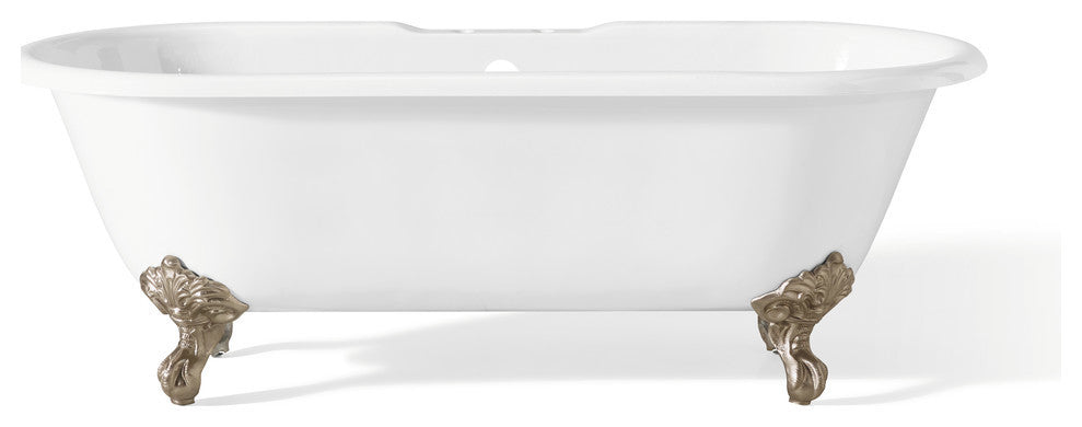 Cheviot Products Regal Cast Iron Bathtub With Faucet Holes