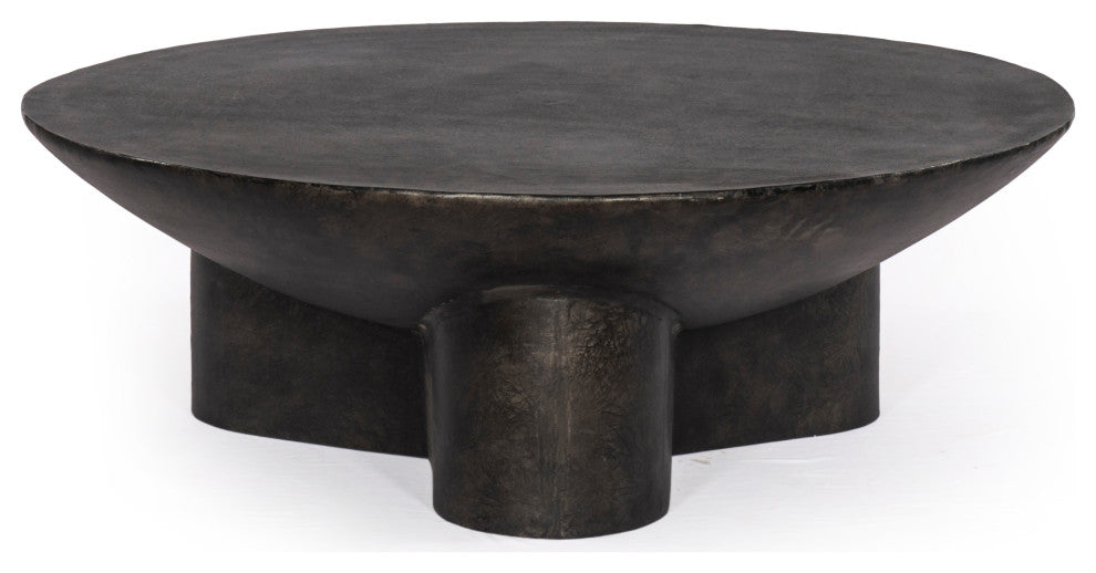 Sante 48" Coffee Table-Raw Black