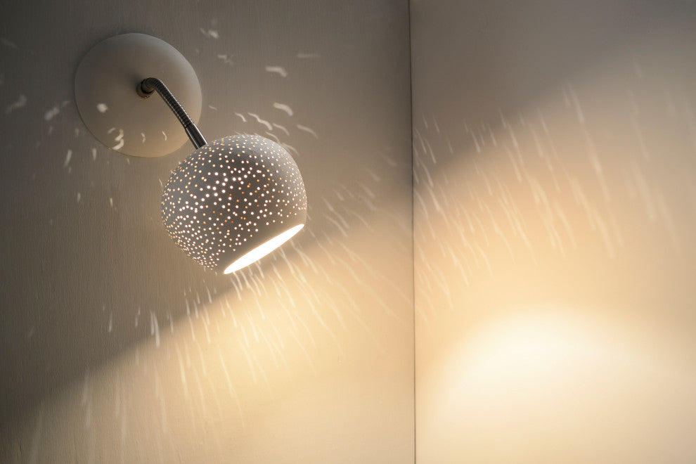 Claylight Sconce, Dot Pattern, No Switch - Xenon Bulb
