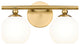 Z-LITE 2-Light Vanity, Modern Gold