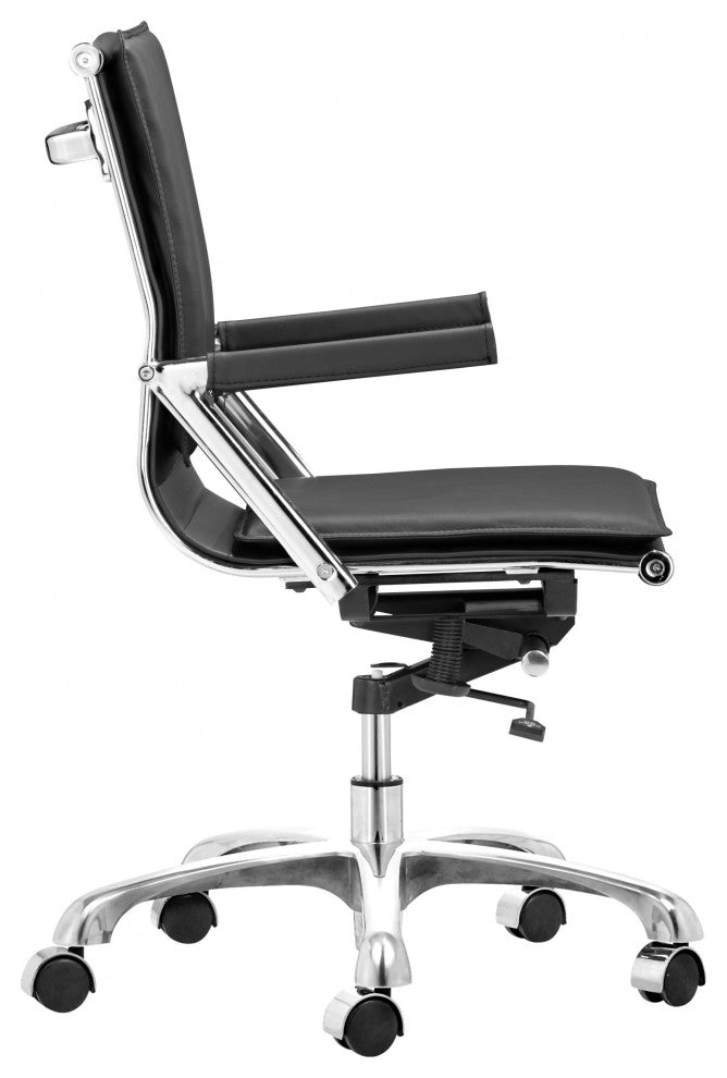 Black Faux Leather Executive Rolling Office Chair