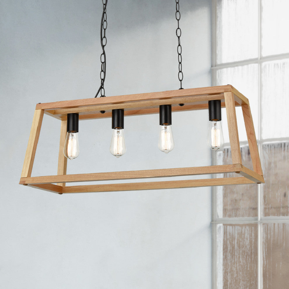 Bristol Wood Pendant Lamp, Natural