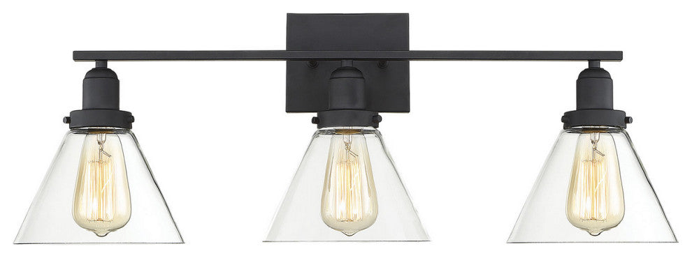 Drake 3-Light Bath Vanity, Black