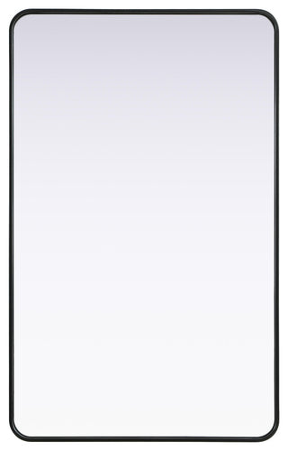 Home Living Contour Metal Rectangle Mirror 30x48, Black