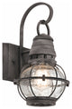 Kichler Bridge Point 1 Light Outdoor Wall Sconce in Weathered Zinc