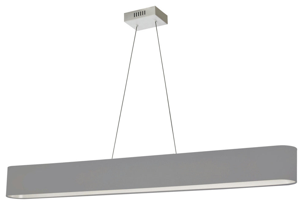 30W Horizontal Polished Chrome Pendant w/Shade