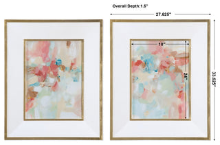 Uttermost A Touch Of Blush And Rosewood Fences Fir Art in Multi-Color (Set of 2)