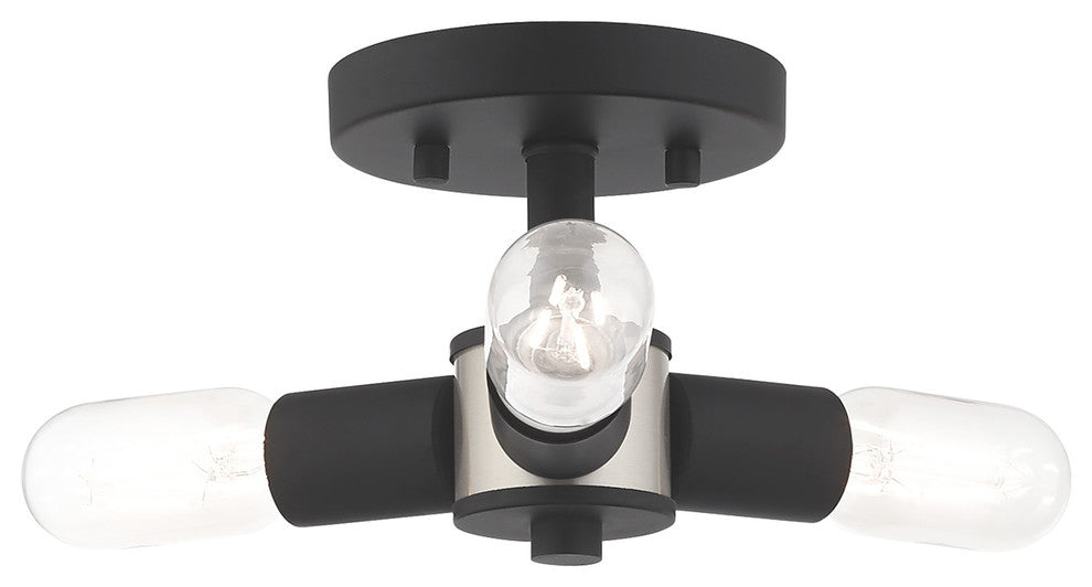 Livex Lighting Black 3-Light Ceiling Mount