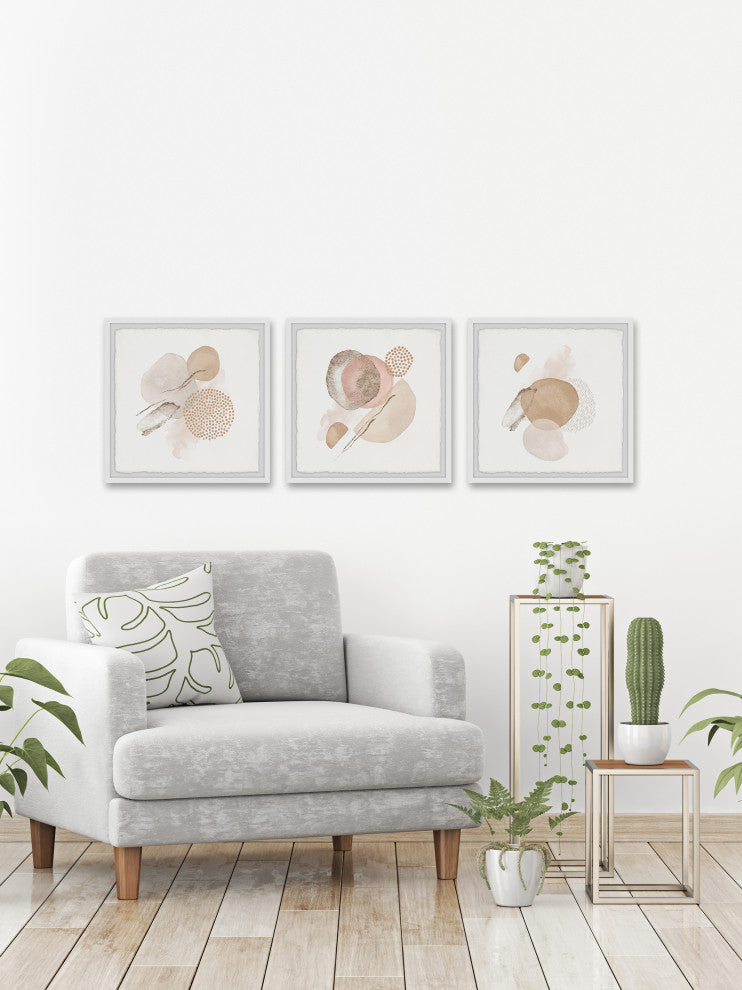 Vanishing Sphere Triptych, 3-Piece Set, 32x32 Panels