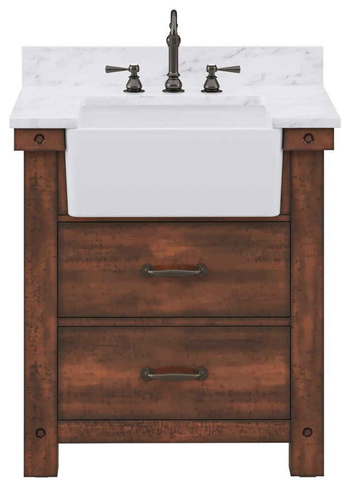 Paisley 30" Vanity, Rustic Sienna, Vanity Only