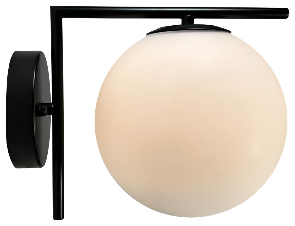 Mid Century 1-Light Wall Sconce, Black