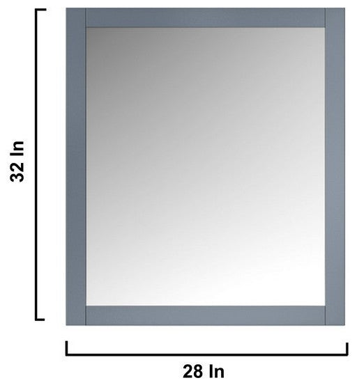 Jacques 30" Dark Grey Single Sink Vanity Set with White Carrara Marble Top