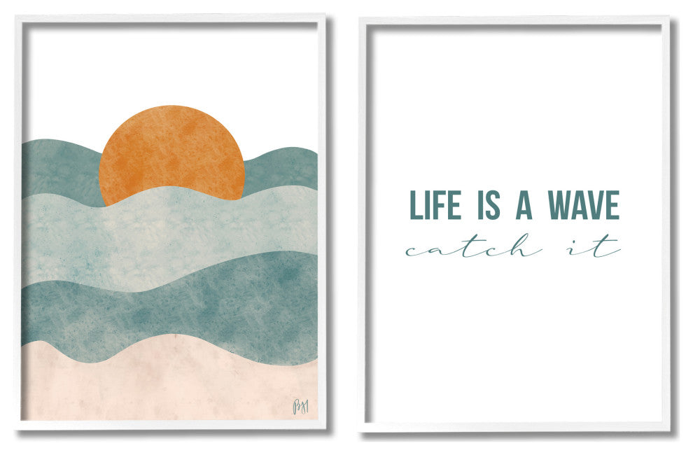Life's A Wave Abstract Summer Sunrise Beach,24 x 30