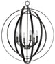 Equinox Collection Black 6-Light Sphere Pendant