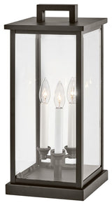 Hinkley Weymouth Outdoor Large Pier Mount Lantern 20017OZ, Oil Rubbed Bronze