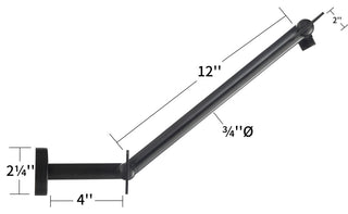 17" Adjustable Rain Shower Arm, Rubbed Bronze