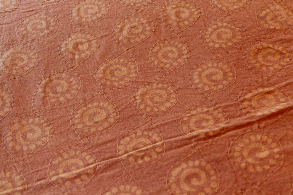 Radiant Sun Block Print Cotton Indian Blanket