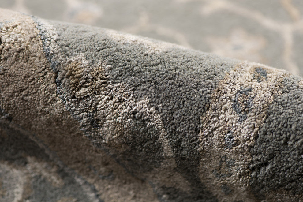 Amer Rugs Urban UR-7 Steel Gray Blue Hand-tufted - 8'x11' Rectangle Area Rug