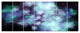 Perfect Flowery Starry Sky, Abstract Canvas Art Print, 83"x32", 7 Panels