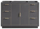 Avanity Austen 48" Vanity Only, Twilight Gray With Matte Gold Hardware