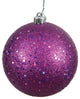 Vickerman N591526DQ 6" Plum Sequin Ball Ornament, 4 per Bag
