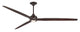Fanimation Spitfire 96" Fan/LED Light, Dark Bronze, Dark Bronze/Dark Walnut Wood Blades