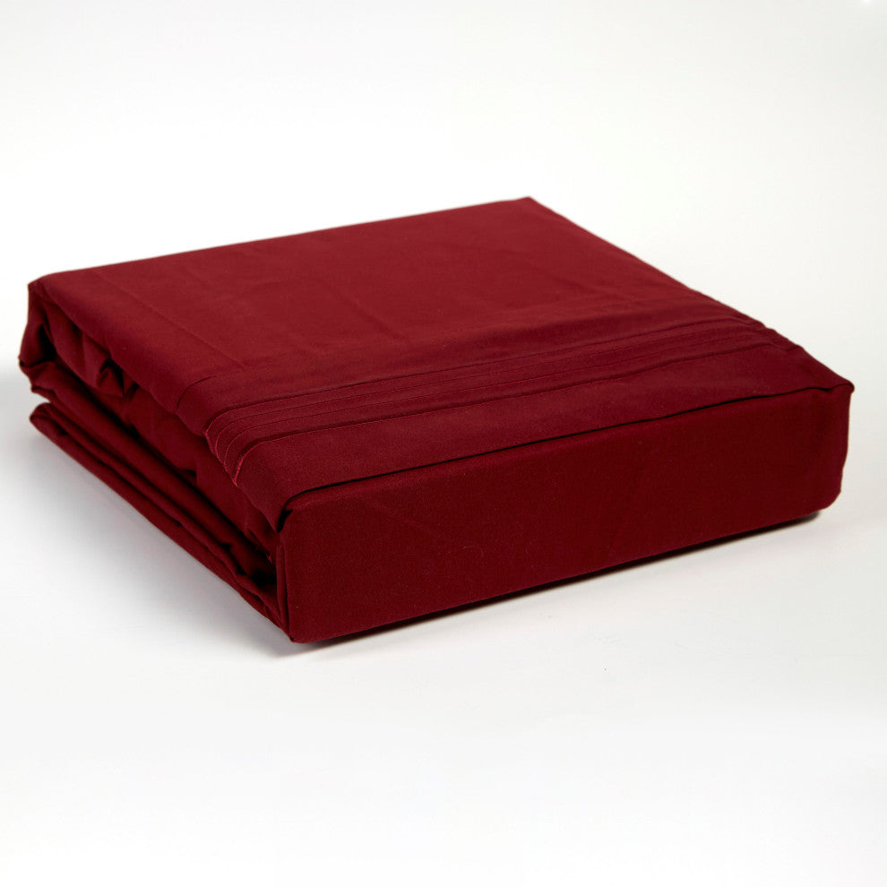 Linum Home Textiles 1800 TC Brushed Microfiber Sheet Set with 4 Line Embroidery