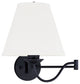 Ridgedale Swing Arm Wall Lamp, Black