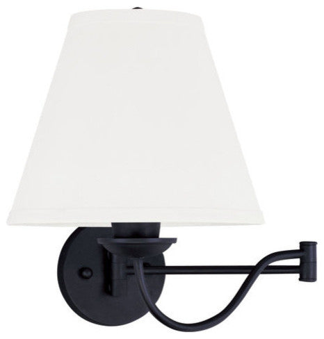 Ridgedale Swing Arm Wall Lamp, Black