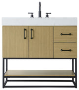 Elegant Lighting VF29236 Caroline 36" - Honey Brown