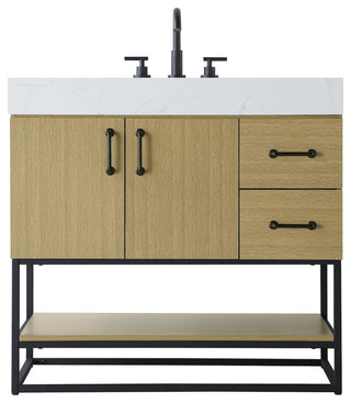 Elegant Lighting VF29236 Caroline 36" - Honey Brown