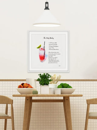 "Dirty Shirley" Framed Painting Print, 24"x24"