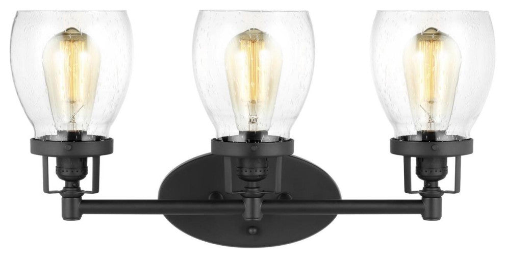Generation Lighting 4414503 Belton 3 Light Vanity Light - Midnight Black